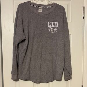 Victoria's Secret PINK Gray Long Sleeve Top